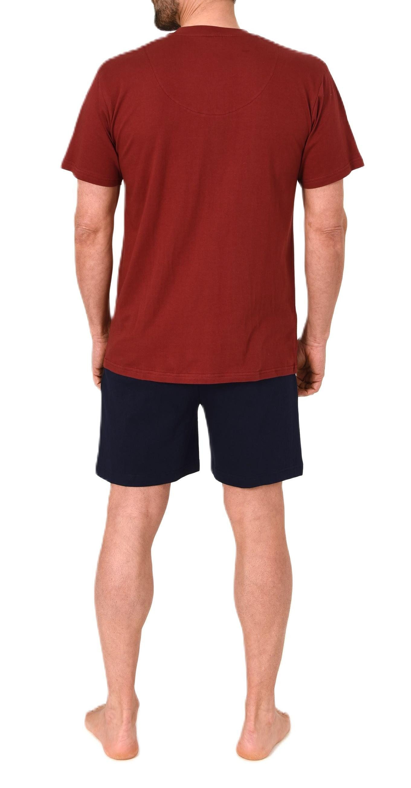 Normann Pyjama Herren Shorty Schlafanzug kurzarm mit Frontprint - auch in Übergrößen – Bild 5 von 5