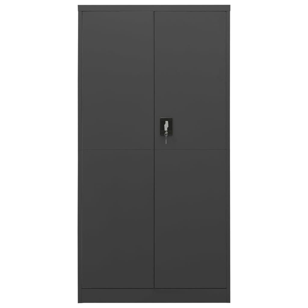 vidaXL Spind Schließfachschrank Anthrazit 90x40x180 cm Stahl (1-St)