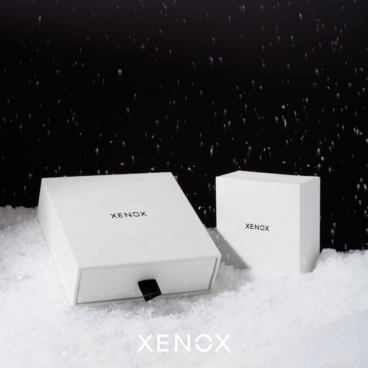 XENOX Paar Ohrstecker Xenox Creolen Damen Kreuz Mit Zirkonia 925 Sterlingsilber XS10041