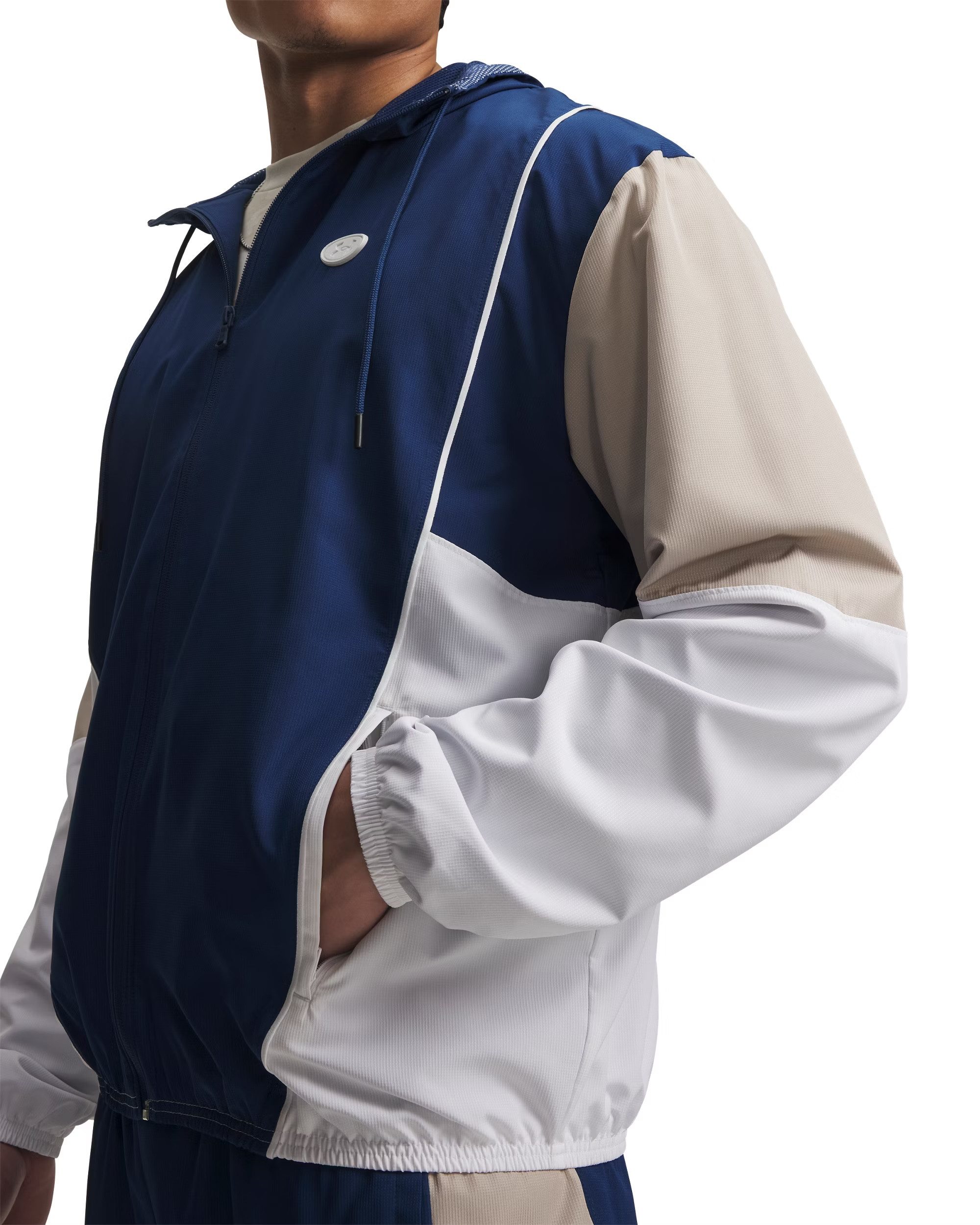 Under Armour® Kapuzenpullover UA RIVAL WOVEN CB JACKET BLACKOUT NAVY