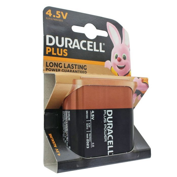 Duracell DURACELL Plus 4 5 Volt MN1203 3LR12 Flachbatterie Batterie (4 5 V) Geringe Selbstentladung