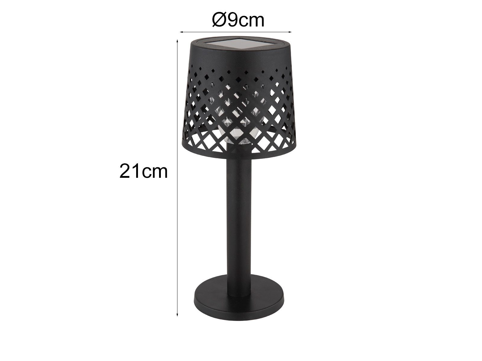 GLOBO LIGHTING LED Solarleuchte, LED fest integriert, warmweiß, 2er Set Outdoor Tisch-leuchten Solar-licht Garten ohne Kabel, H 21cm