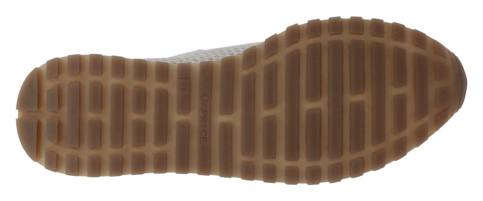 G-Weite Perforation, luftdurchlässiger beige mit Sneaker Caprice