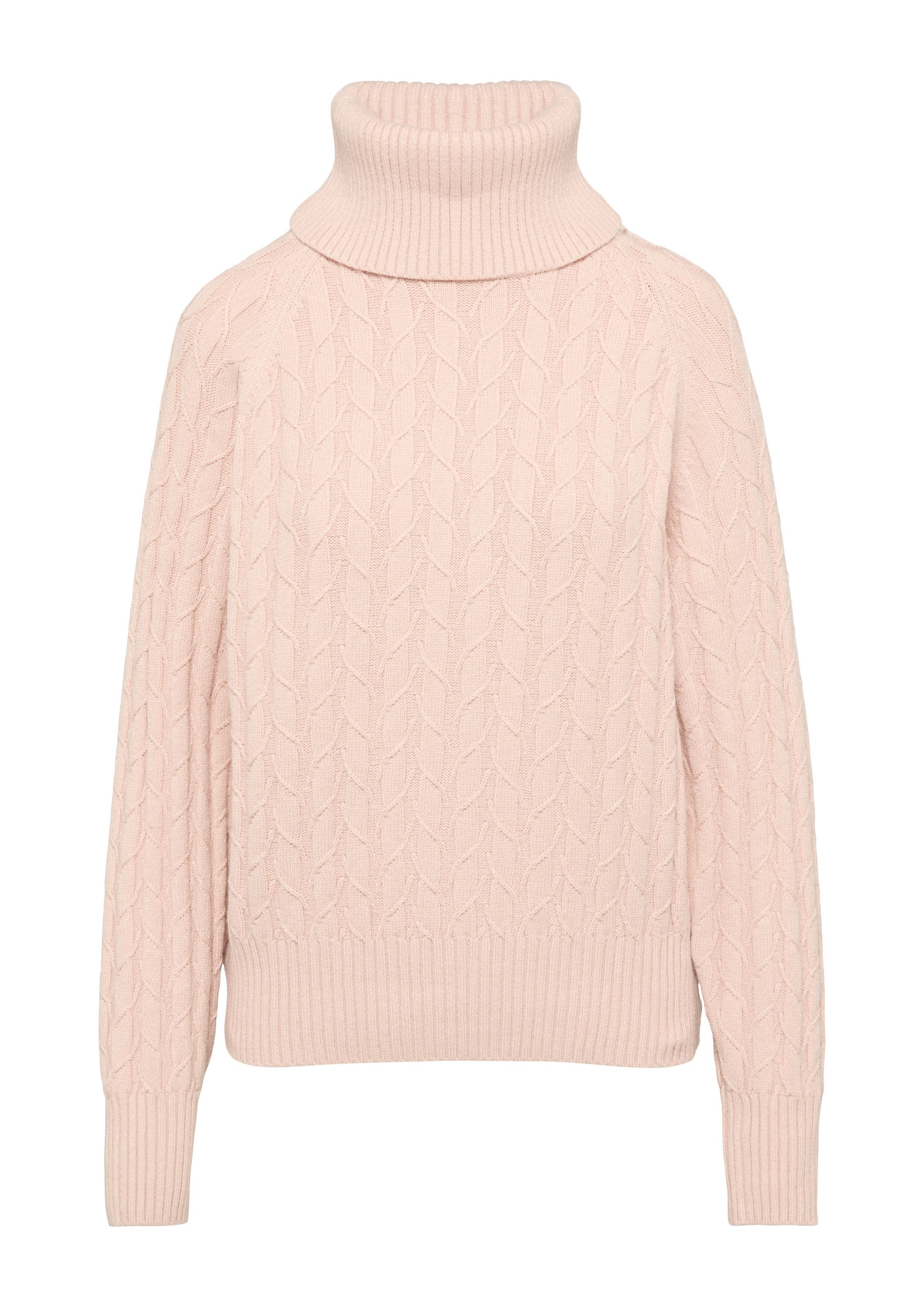 comma Longpullover Strickpullover Strickpullover mit hohem günstig online kaufen