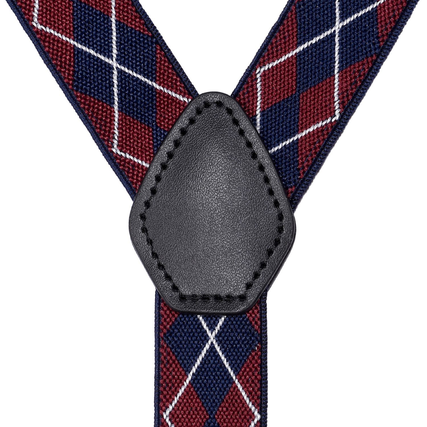 DonDon Hosenträger DonDon® Herren Hosenträger schmal 2,5 cm 3 Clips in Y-Form elastisch (1-St) Y-Form, verstellbar mit Clipverschluß, elastisch, schmal 2.5 cm