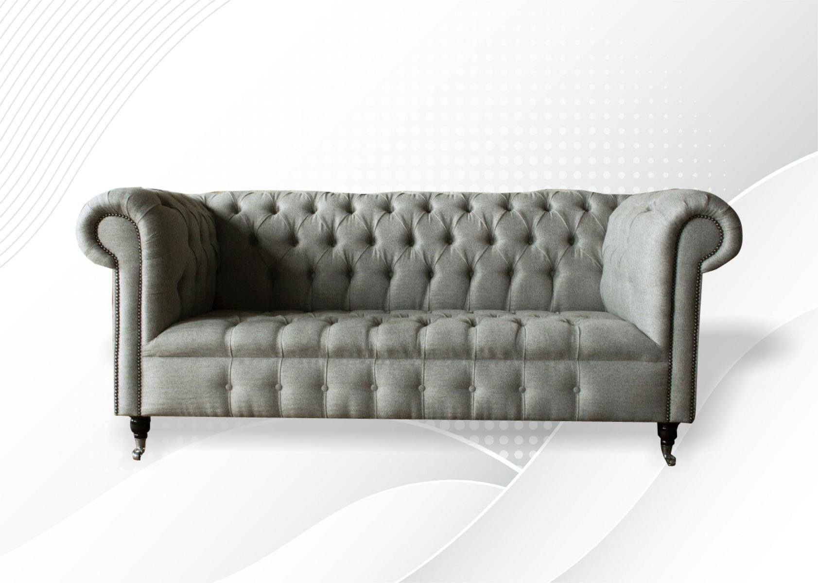 3 cm Chesterfield Couch Sofa Sitzer Design Chesterfield-Sofa, 197 JVmoebel