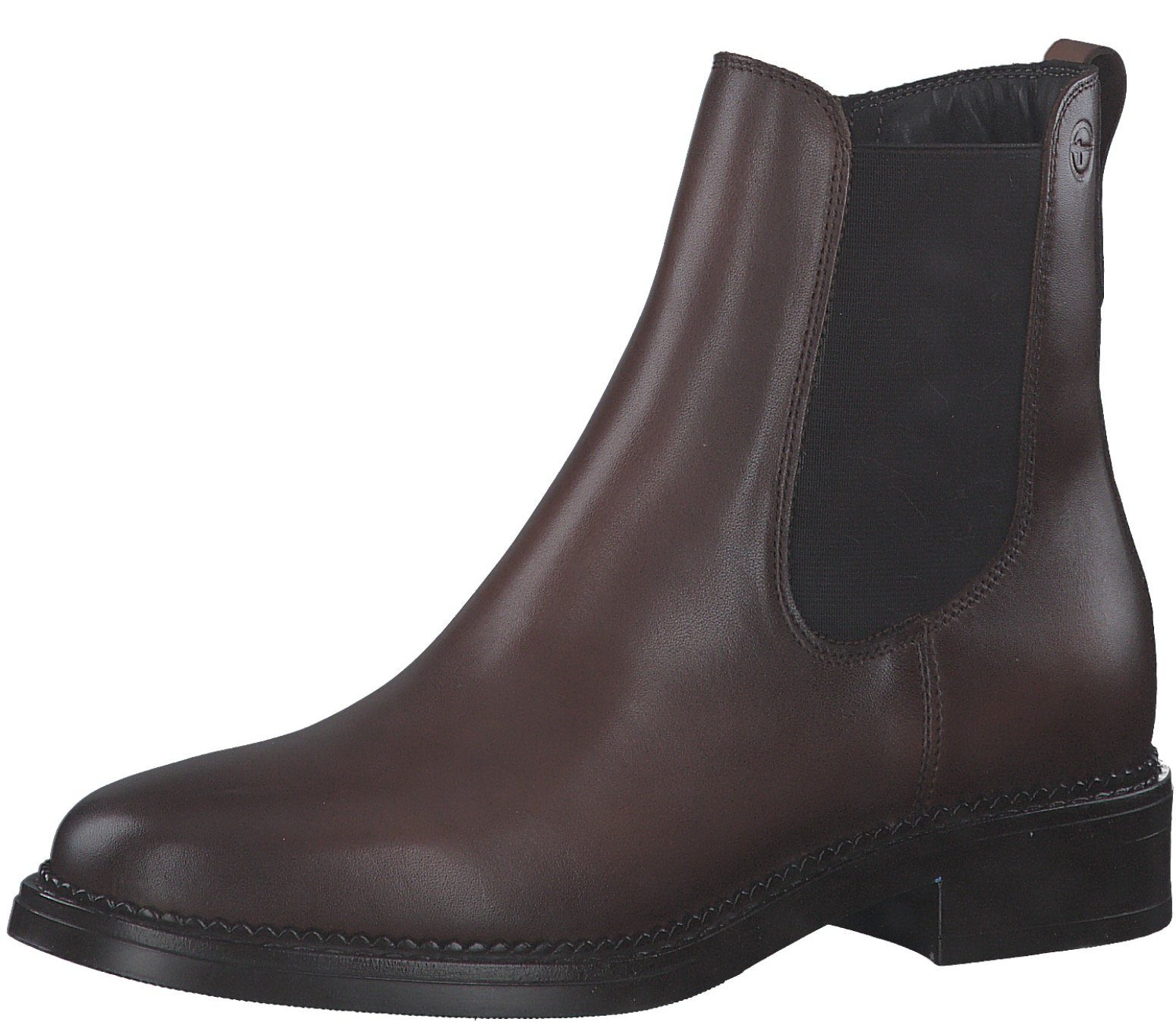 Tamaris mit cognac Chelseaboots Stretcheinsatz