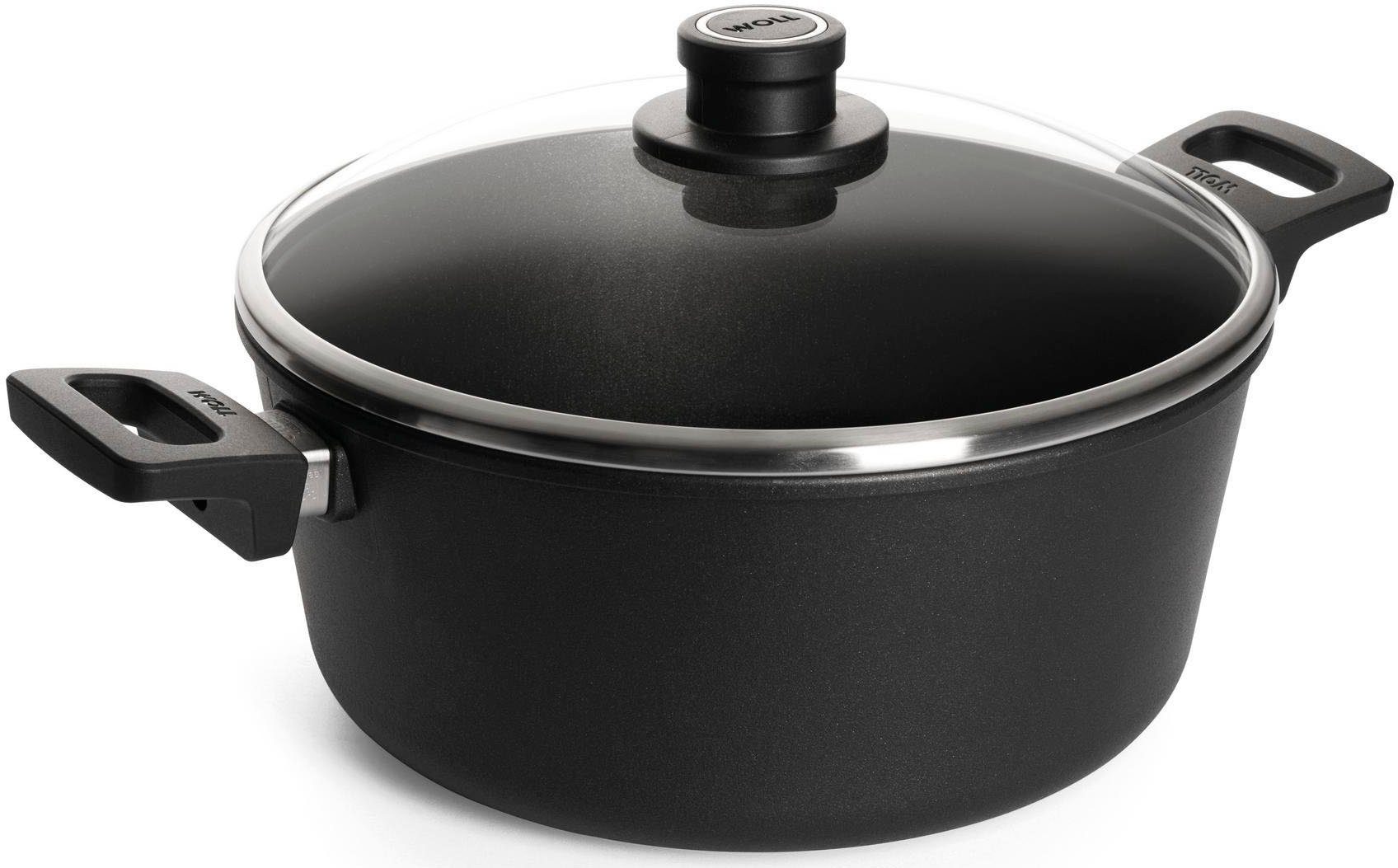 WOLL Topf-Set MADE IN GERMANY - Nowo Titanium, Aluminiumguss (Set, 8-tlg., je 1 Kochtopf 20/24/28 cm, 1 Stielkasserolle 18 cm) – Bild 5 von 5
