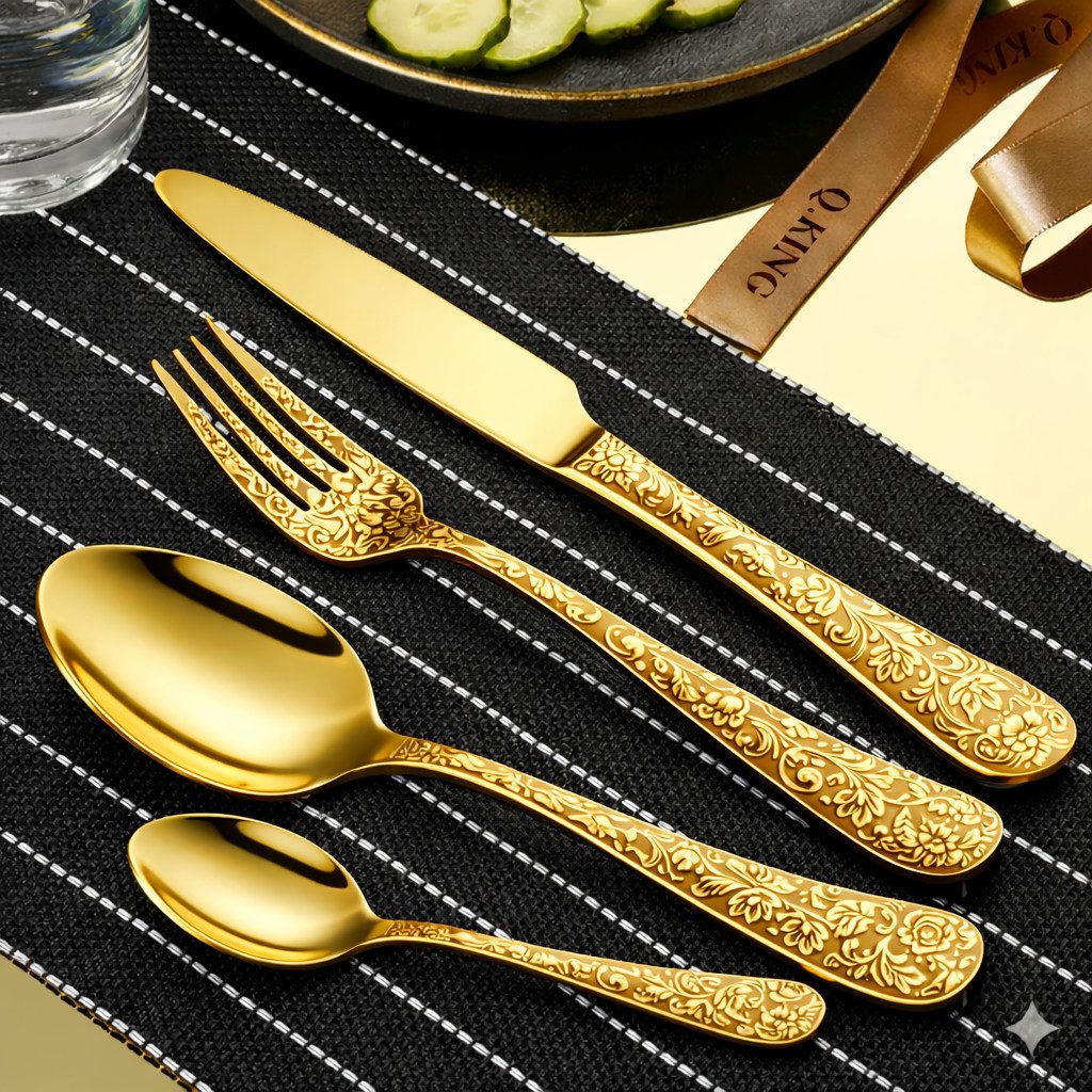 Faizee Home Besteck-Set Otto Flora Gold 30stk