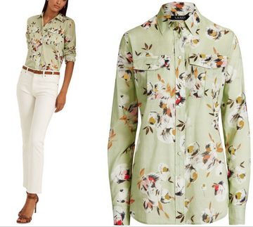 Ralph Lauren Blusentop LAUREN RALPH LAUREN FLORAL Blouse Hemdbluse Bluse Hemd Blusentop Retro