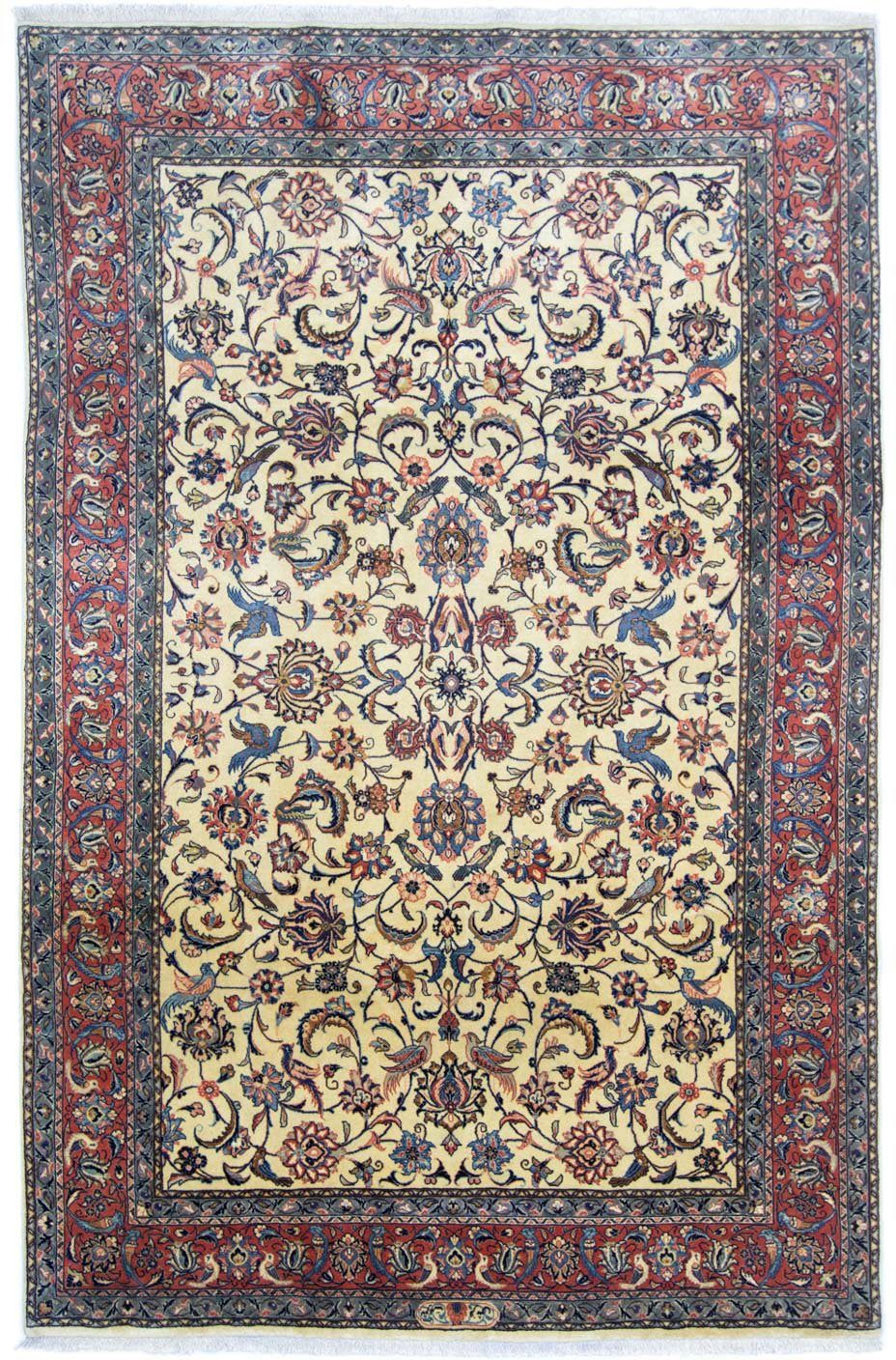 Wollteppich Golpayegan Durchgemustert Beige 311 x 207 cm, morgenland, rechteckig, Höhe: 10 mm, Unikat mit Zertifikat