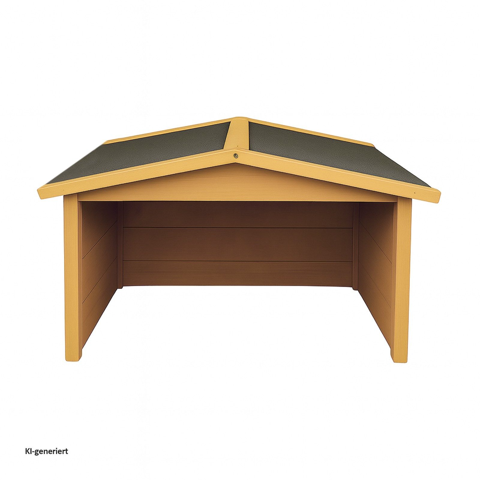 HTI-Living Mähroboter-Garage Garage für Mähroboter Robustes Holzhaus mit Wetterschutz Natur, BxTxH: 87x80x50 cm, für Mähroboter, (Stück, 1-St., 1 Rasenmähergarage)