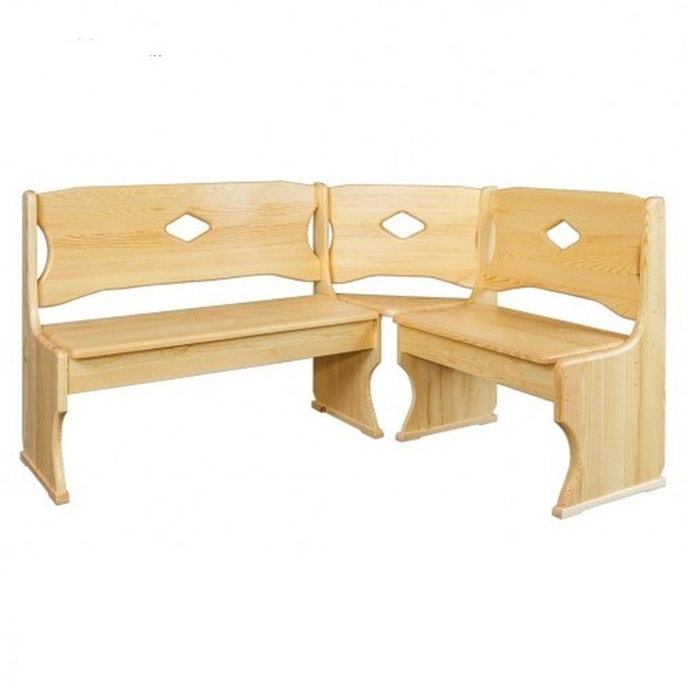 JVmoebel Eckbank Handgefertigte Massivholzbank aus Kiefer im Landhausstil (1-St), Made in Europa