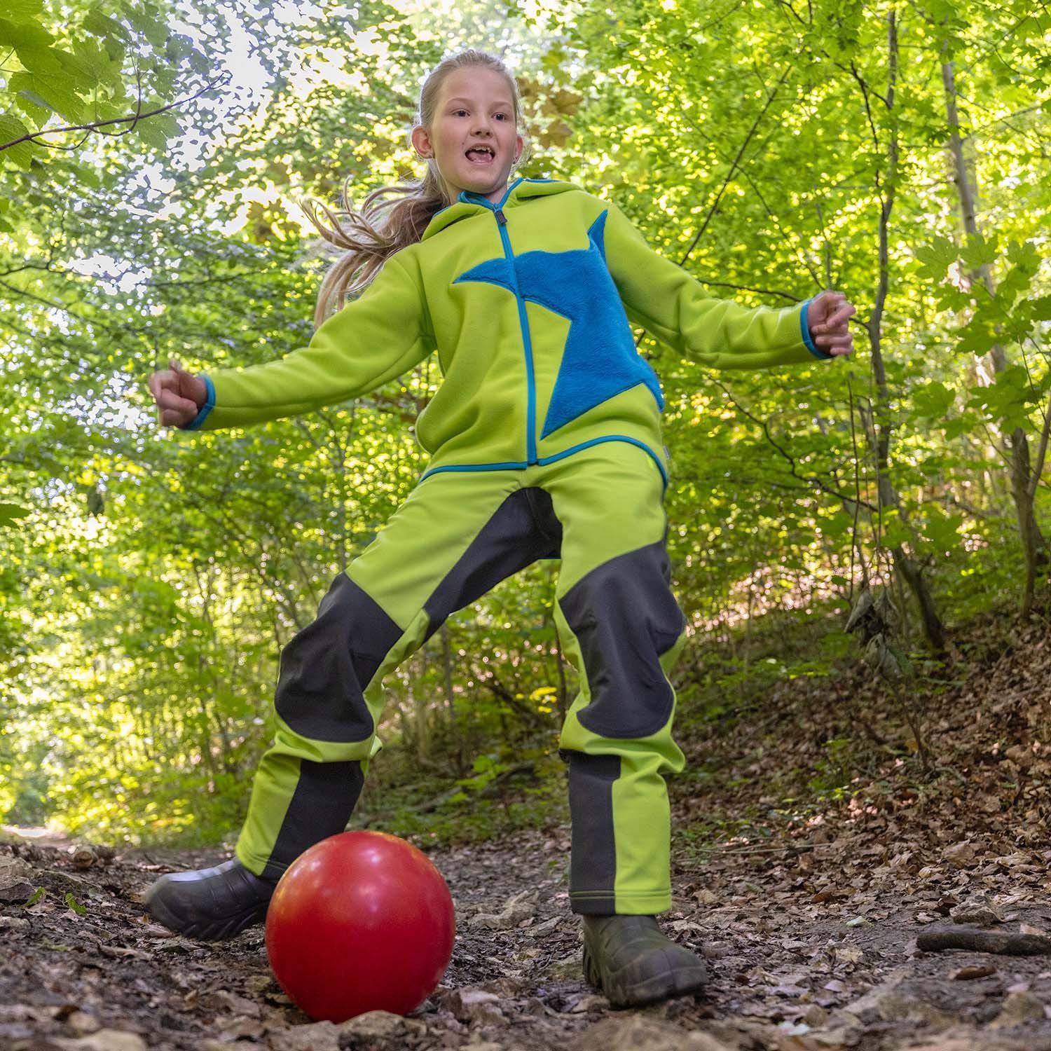 JAKO-O Funktionshose JAKO-O Softshell-Outdoorhose Kinder Robust hellgrün