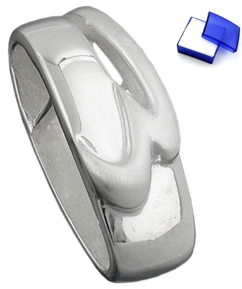 Schlaufe Silber Silberschmuck x Schmuckbox, glänzend Kettenanhänger kleiner unbespielt für matt Anhänger Damen Kettenanhänger und 23 925 inkl. x 8 Herren 9 mm