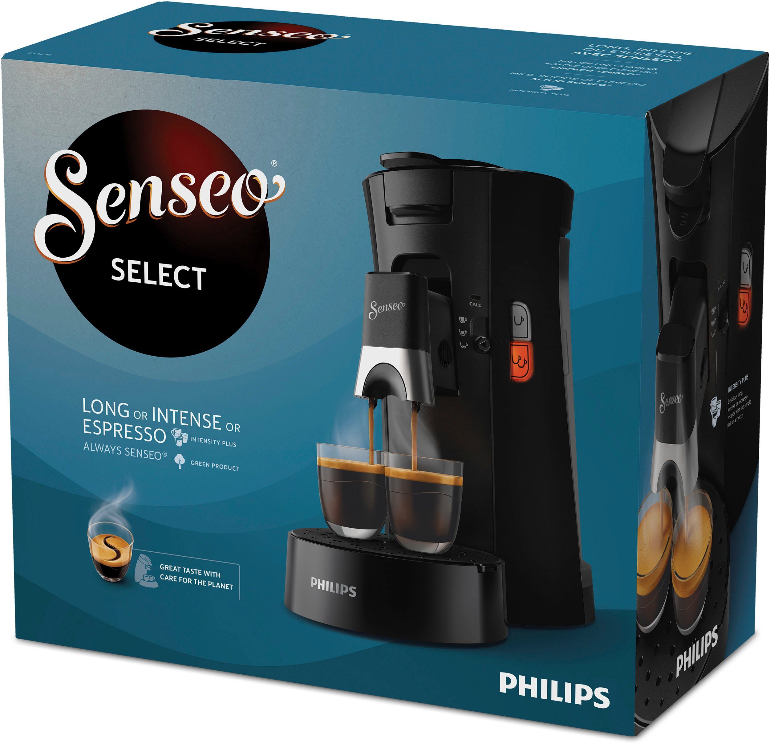 Senseo aus Philips Select und Senseo Plastik, € und recyceltem bis 100 Kaffeespezialitäten, max.33 kaufen Plus, 21% zurückerhalten Crema CSA230/69, Pads Kaffeepadmaschine +3