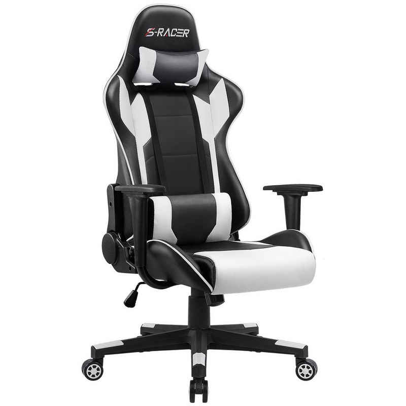 HOMALL Gaming Chair Gaming Stuhl hoher Rückenlehne PC Ergonomischer Rennstuhl mit (Set)