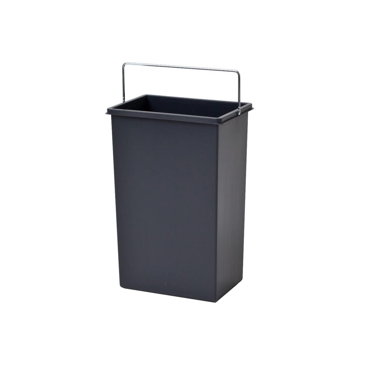 Hailo Einbaumülleimer Hailo Inneneimer 1045639 dunkelgrau 10 L 226 x 154 x 350 mm mit Henkel