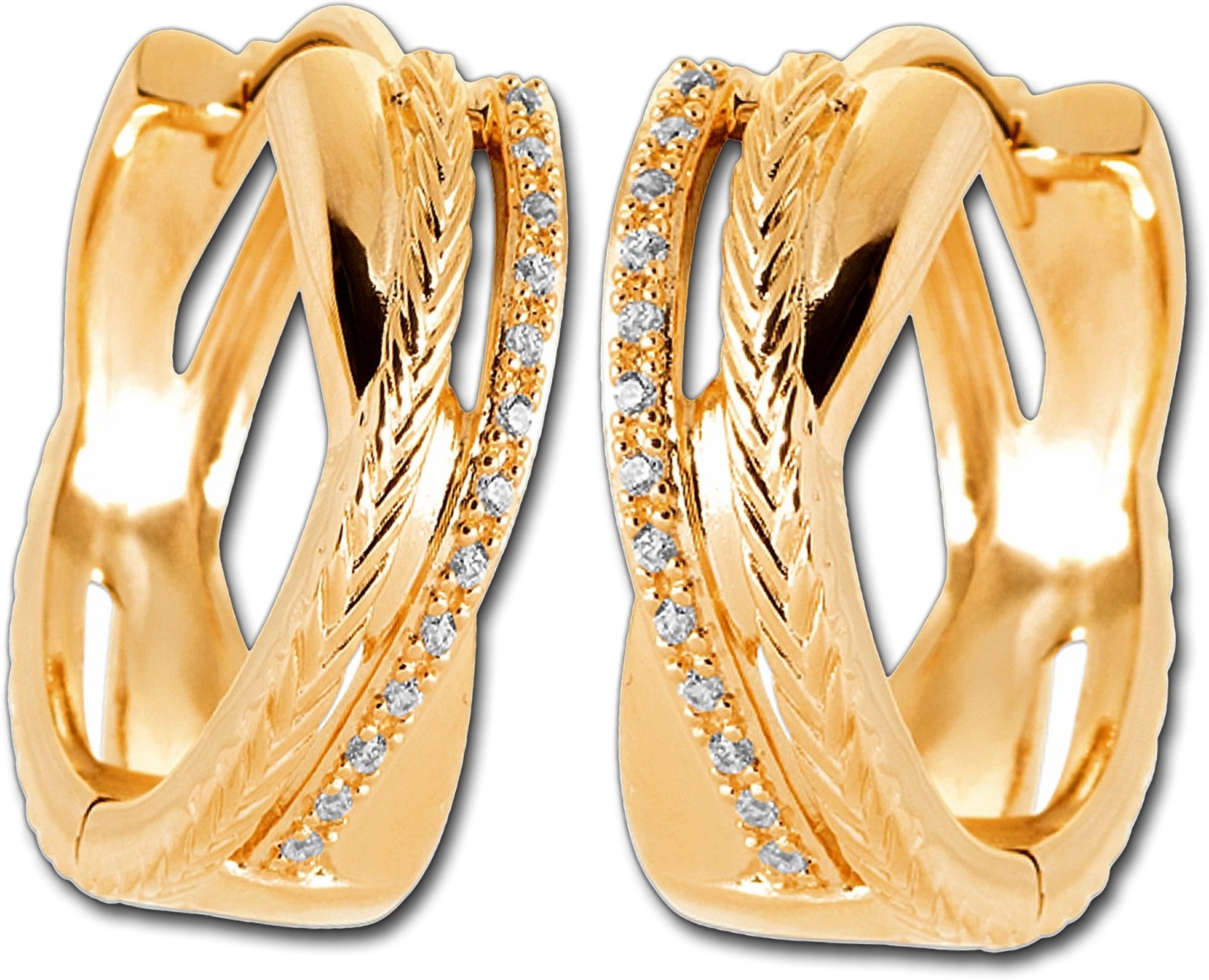 Balia Creolen-Set Balia Creole plain Zirkonia (Creole), Creolen vergoldet ( günstig online kaufen