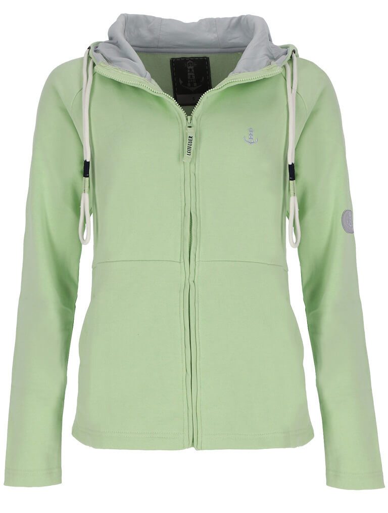 Leitfeuer Kapuzensweatjacke Damen Kapuzenjacke in Melange-Optik günstig online kaufen