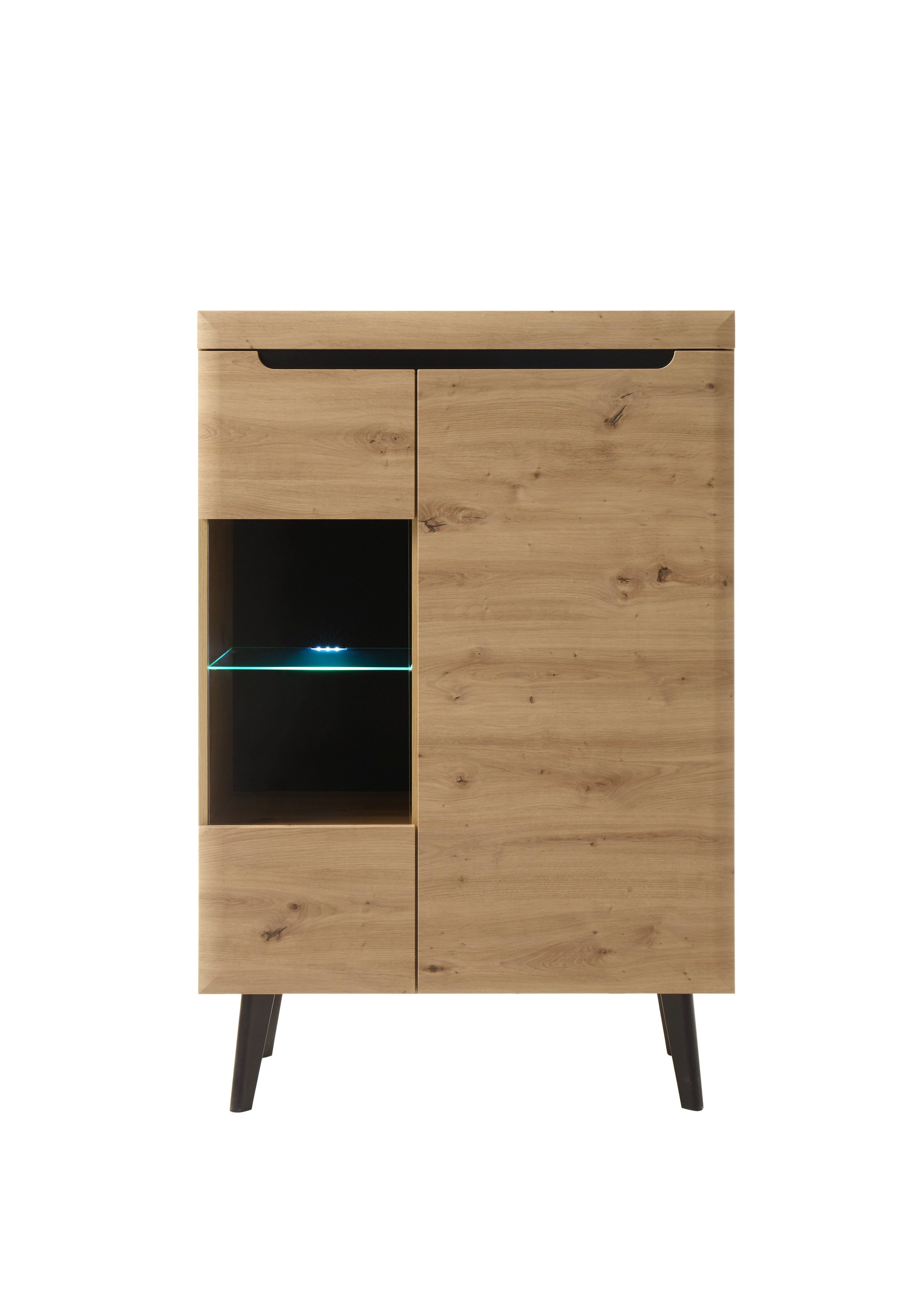 99rooms Wohnwand Tasania, (Set (6-St), Wohnmöbel), mit viel Stauraum, wahlweise mit LED-Beleuchtung