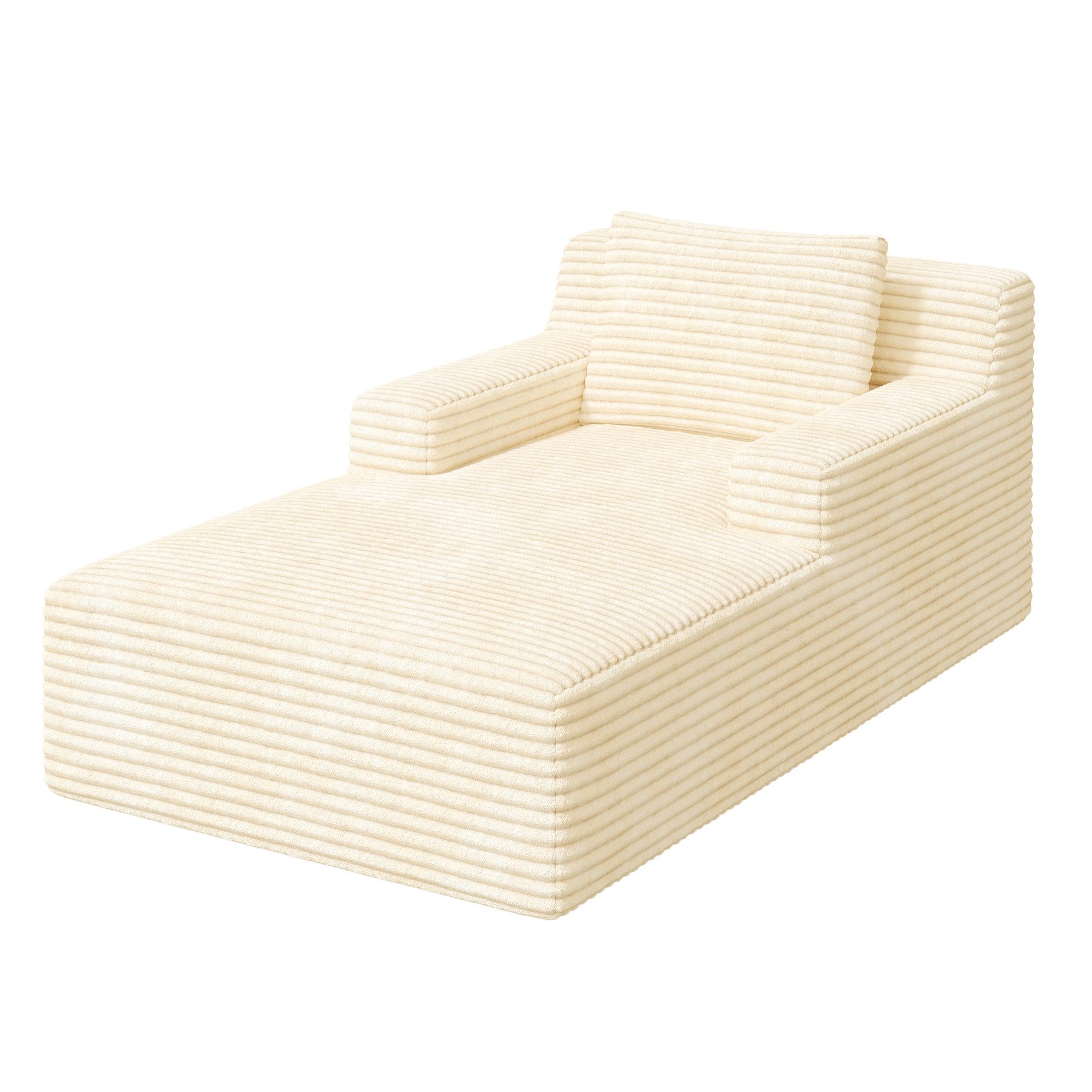 Aivermeil Sofa All-in-One Cloud-Sofa, 160cm Schlafsofa aus Kordstoff, 1 Teile, Relaxliege inklusive Kissen mit komfortabler Polsterung