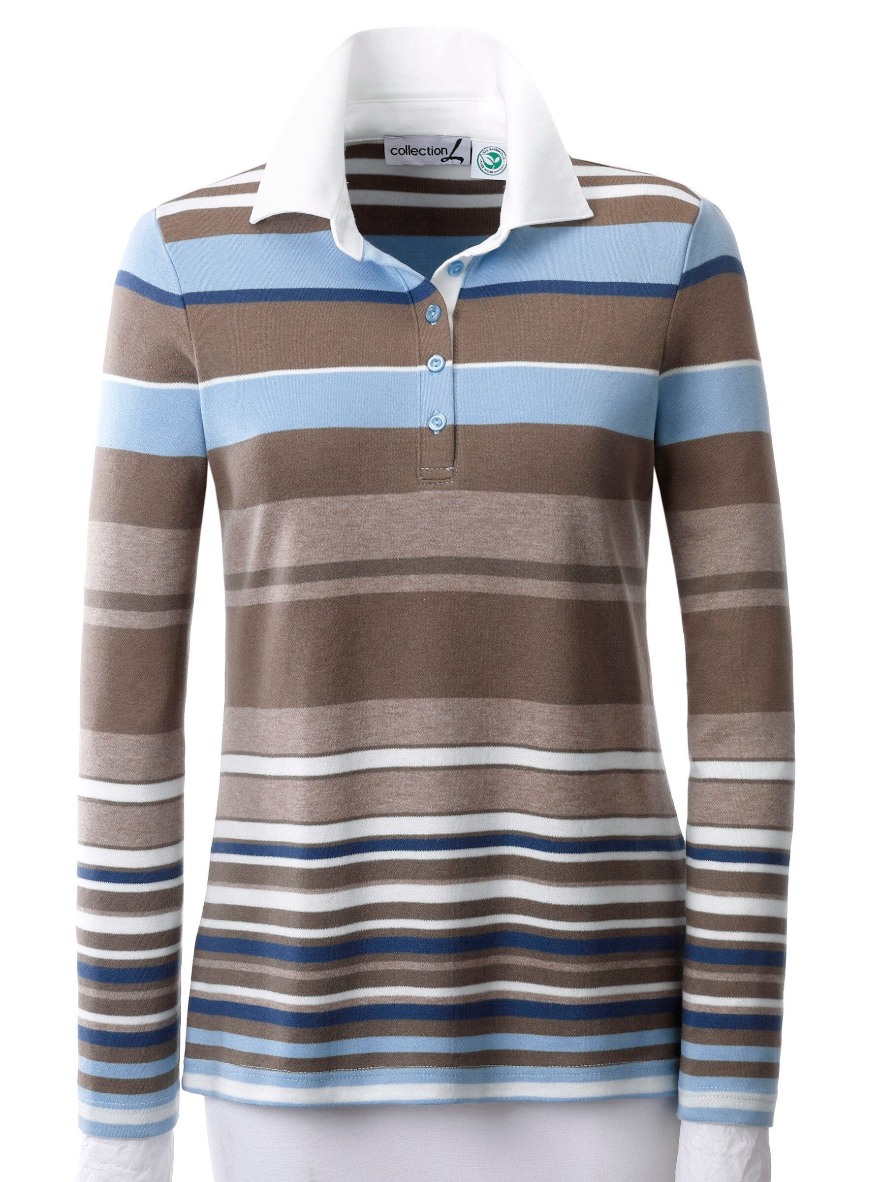 WITT WEIDEN T-Shirt bleu-taupe-geringelt