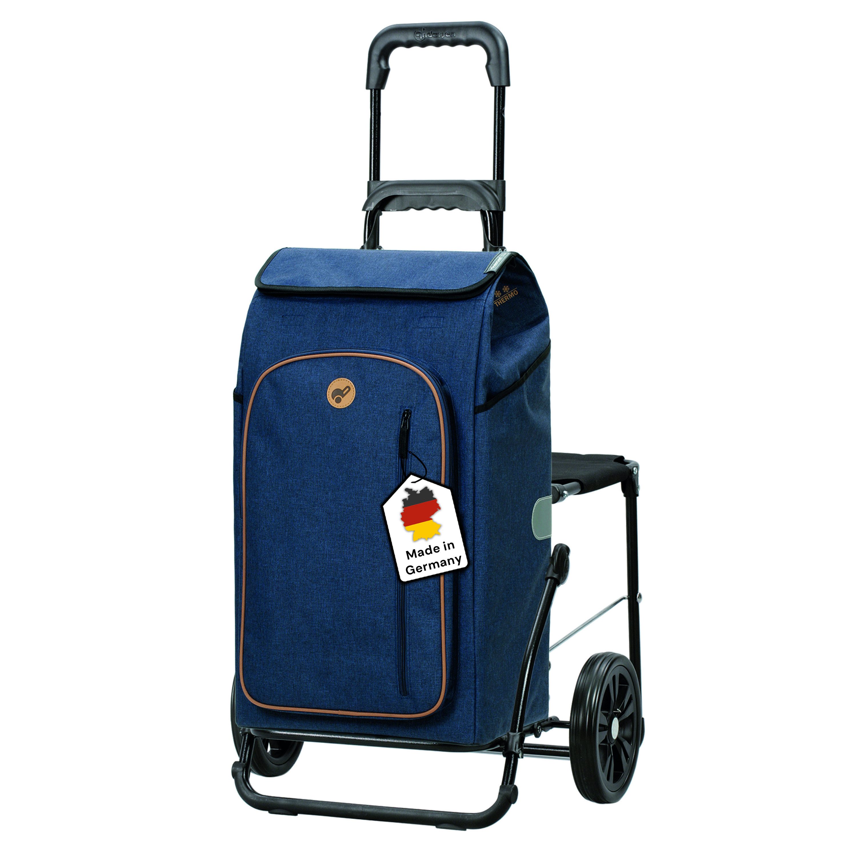 Andersen Einkaufstrolley Komfort Shopper Folke blau