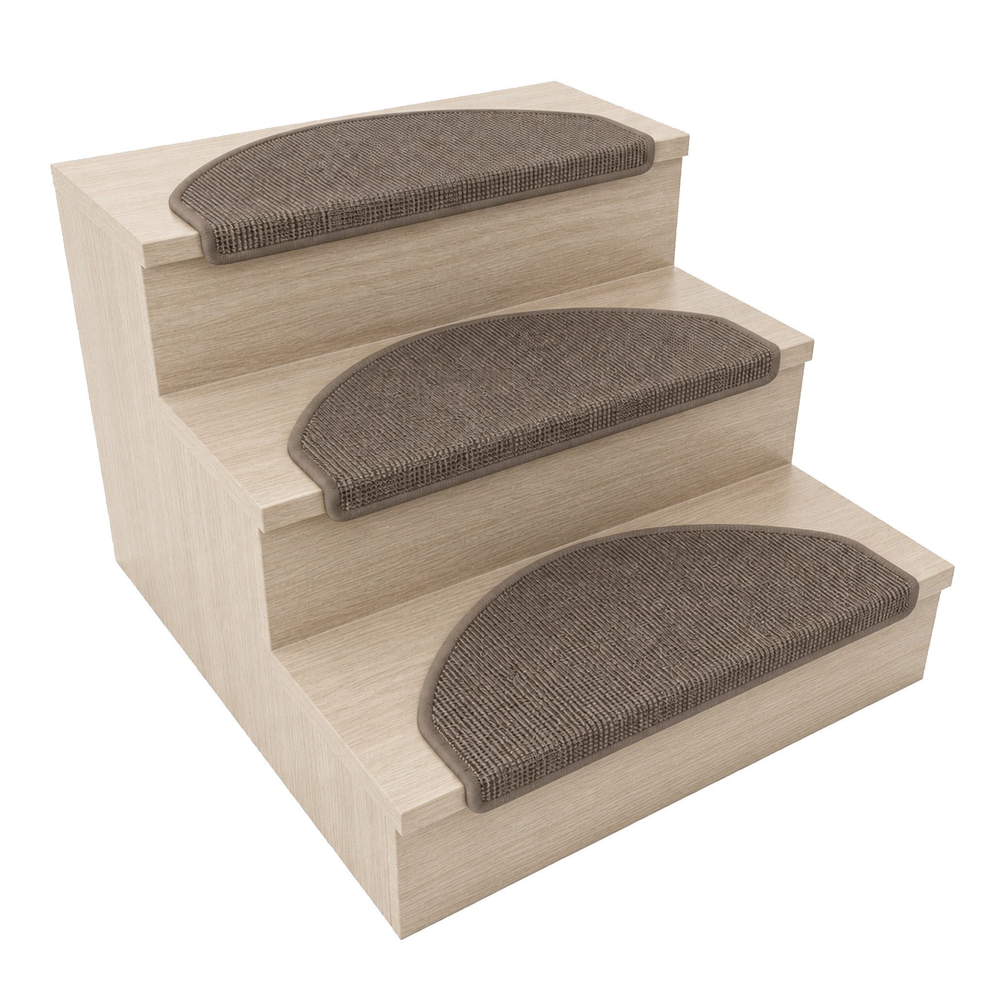 Floordirekt Stufenmatte Goa mit Winkelprofil & Klebestreifen, 100 % Sisal von FLOORDIREKT