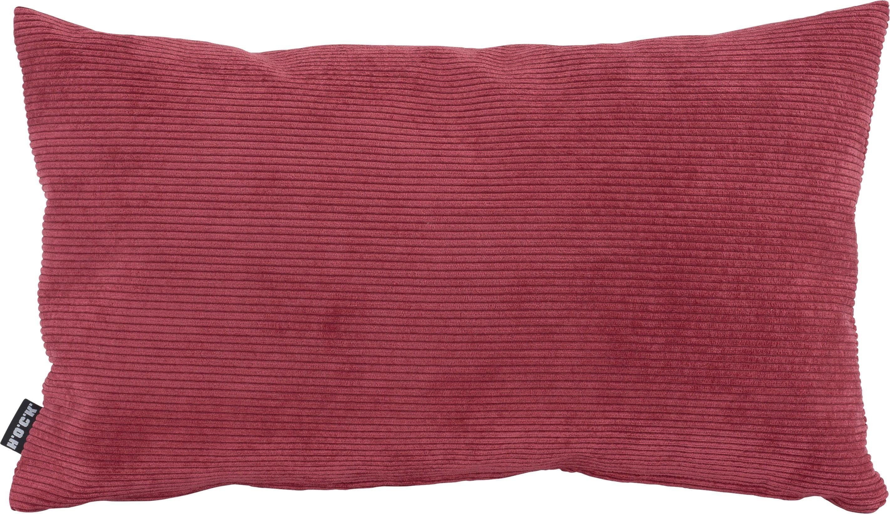 H.O.C.K. Dekokissen Cord Wave, mit weichem Cordstoff, Kissenhülle mit Füllung, 1 Stück rot