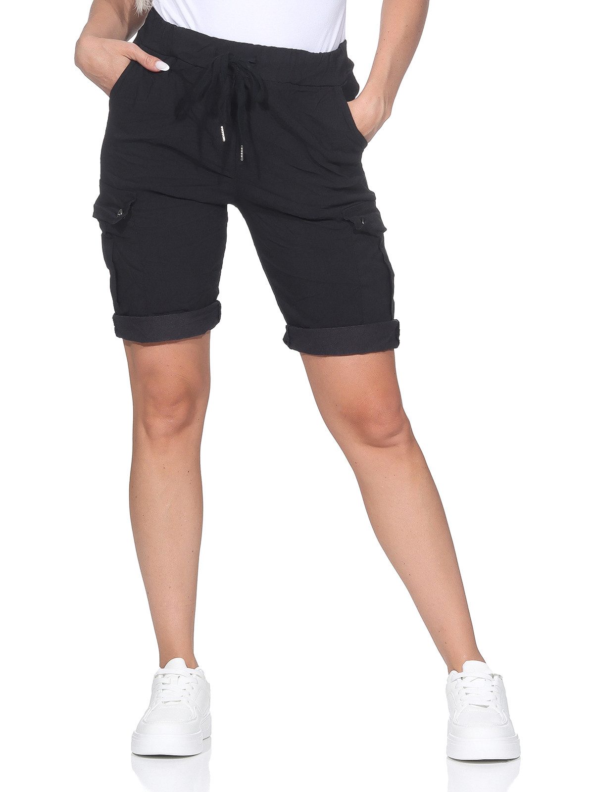 OriginalYou Cargoshorts Damen kurze Sommer Hose Stretch Bermuda Gummizug un günstig online kaufen