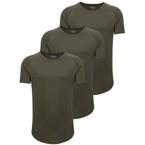 Pittman T-Shirt 3-Pack Herren T-Shirt Finn (Set, 3er-Pack) Oversize Rundhals T-Shirt