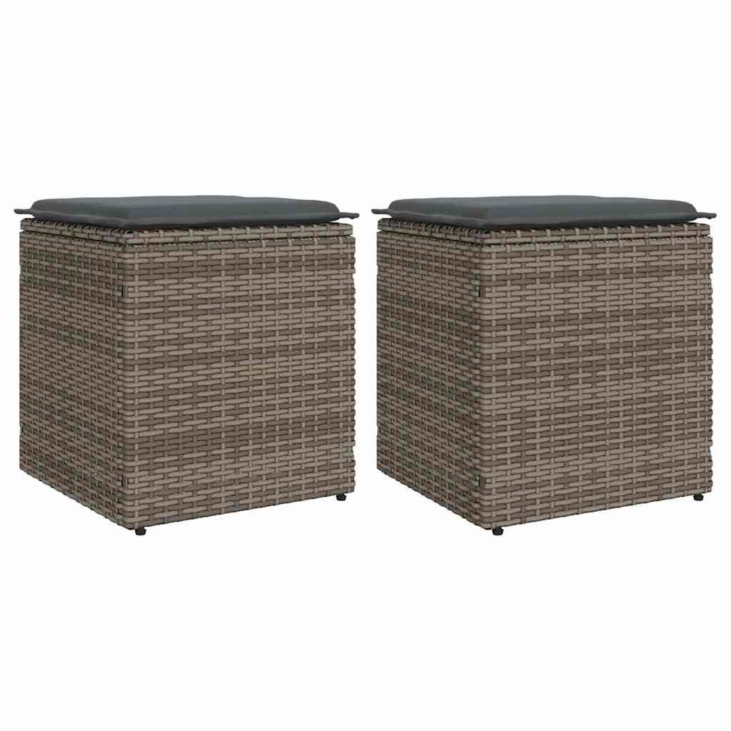 vidaXL Hocker Gartenhocker mit Kissen 2 günstig online kaufen