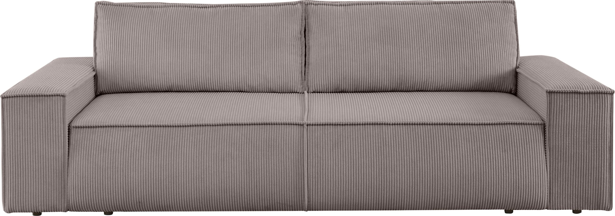 OTTO home 3-Sitzer SHERWOOD Cord Schlafsofa (257cm), Schlaffunktion mit Bettkasten (ca. 136/200cm) – Bild 2 von 5