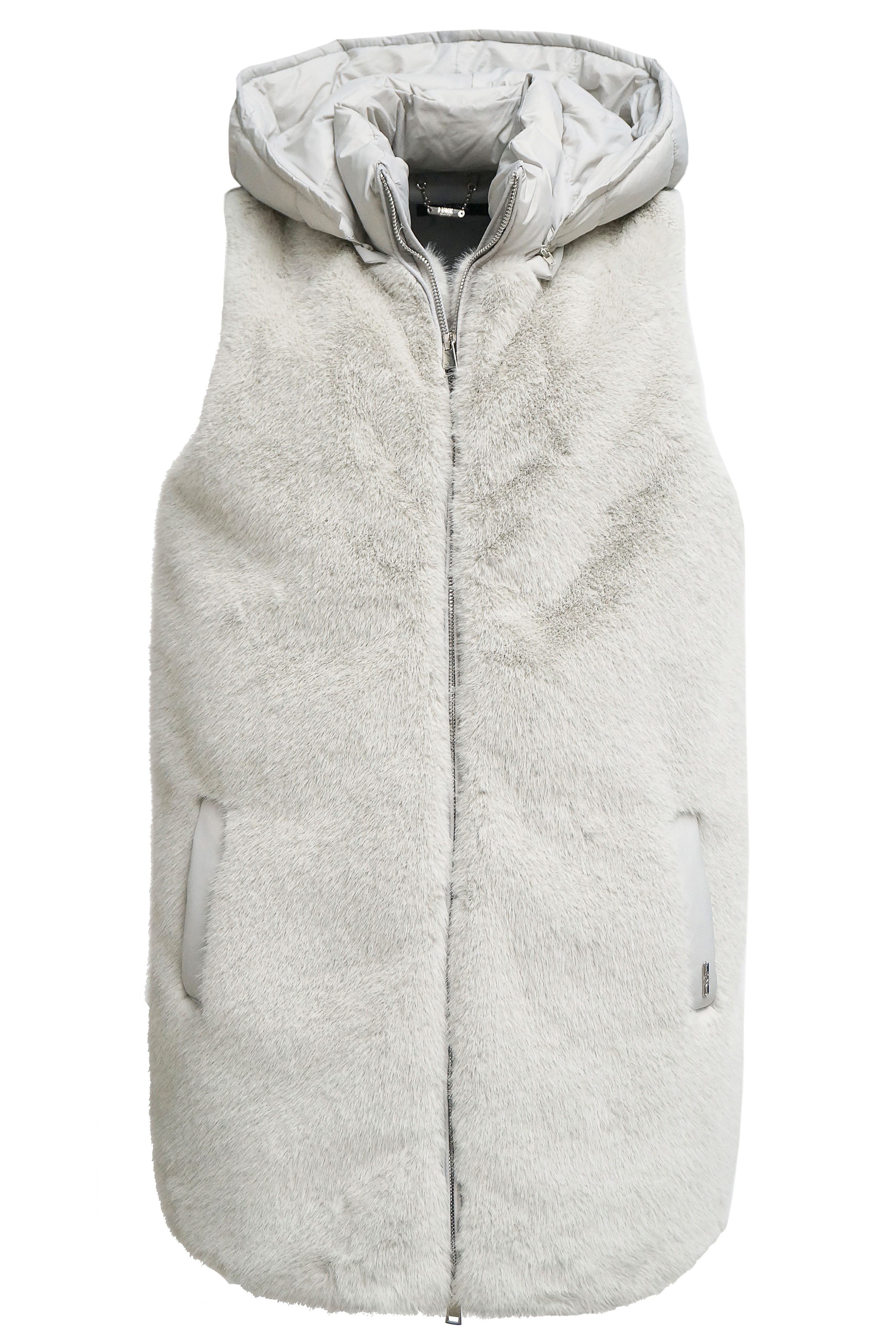 FUNK since 1776 Fellimitatweste Weste aus Plüsch mit abnehmbarer Kapuze günstig online kaufen