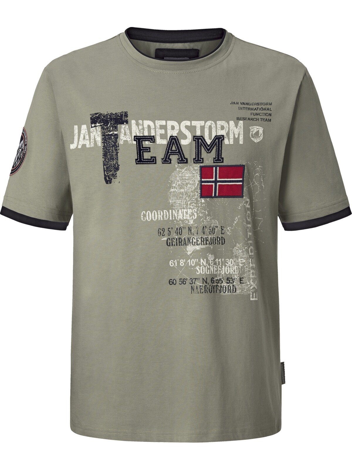 Jan Vanderstorm T-Shirt SÖLVE aus robustem Baumwolljersey