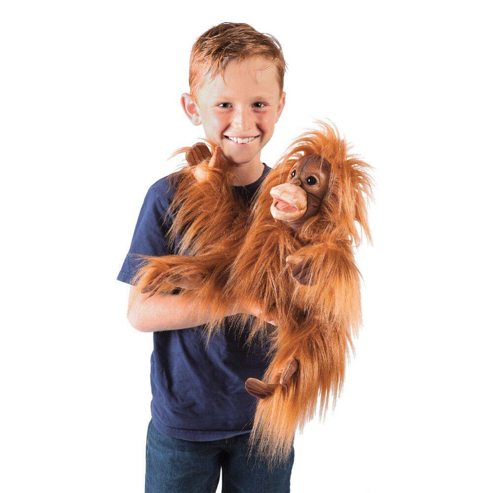 Folkmanis Handpuppen Handpuppe Folkmanis Affe / Baby Orang-Utan 3106 (Packung)