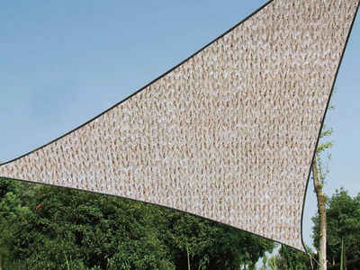 PEREL Sonnensegel, dreieckig Dreieck-Segel wasserdurchlässig für Terrasse Balkon & Garten