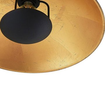 Lindby Hängeleuchte Narisara, dimmbar, Leuchtmittel nicht inklusive, Modern, Eisen, Schwarz, gold, 1 flammig, E14, Deckenlampe