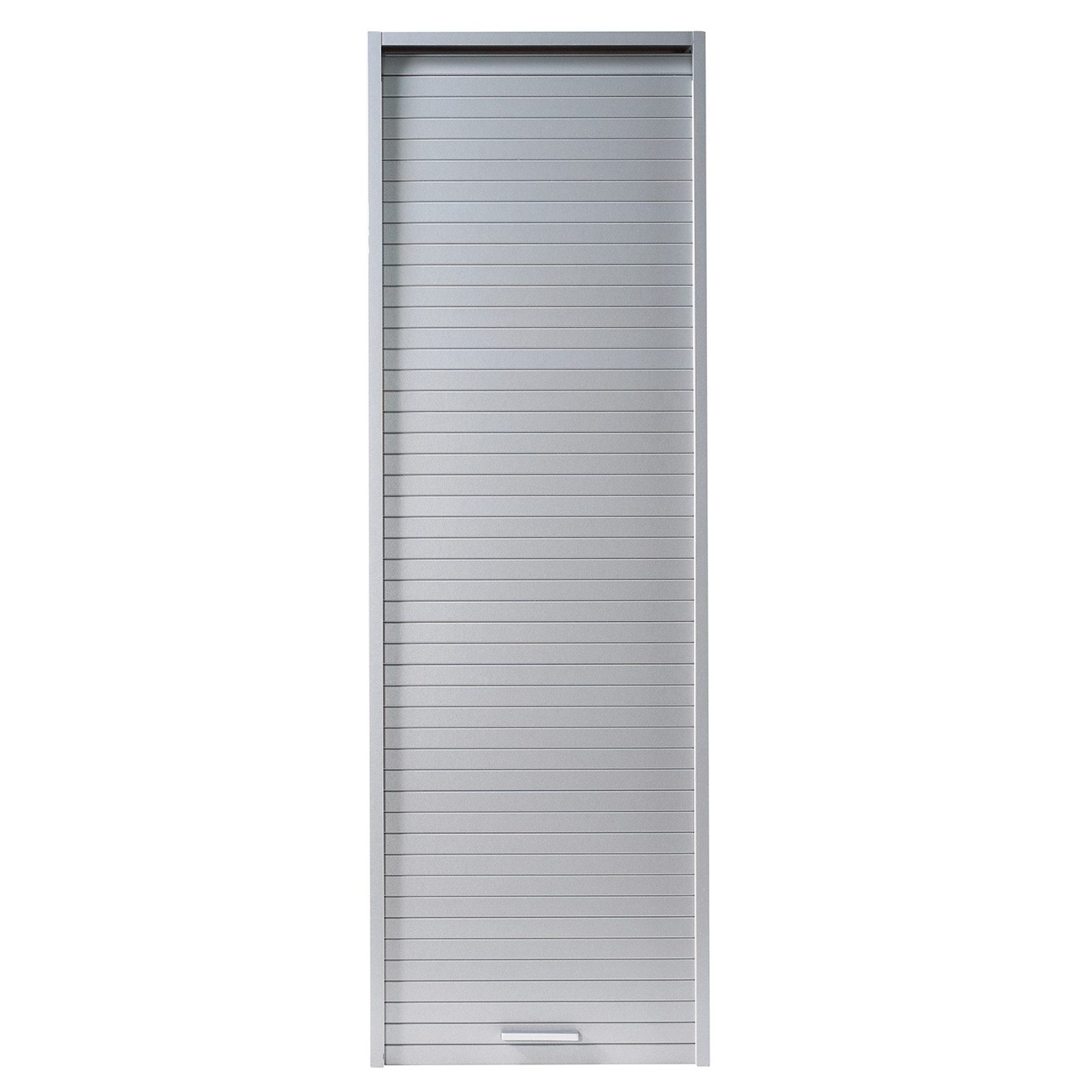 SIMMOB Rollladenschrank COOK124AL Küchenschrank Hochschrank Oberschrank mit Rollladentür Aluminium