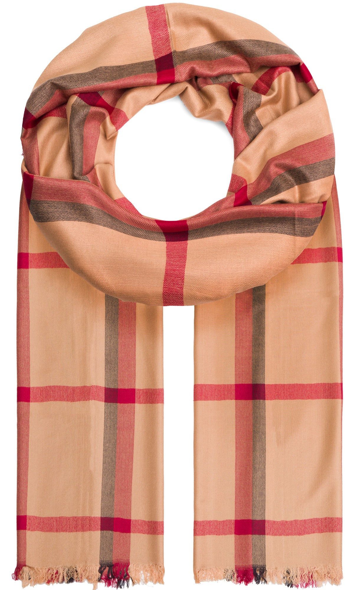 compagno Modeschal, (1-St), XXL Winterschal Karomuster kariert Winter Schal Weihnachten Geschenk