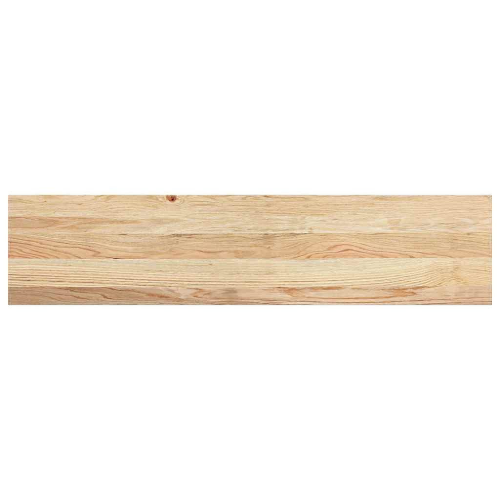 vidaXL Stufenmatte Treppenstufen 16 Stk. Unbehandelt 110x25x2 cm Massivholz Eiche, Rechteckig, Höhe: 2 mm