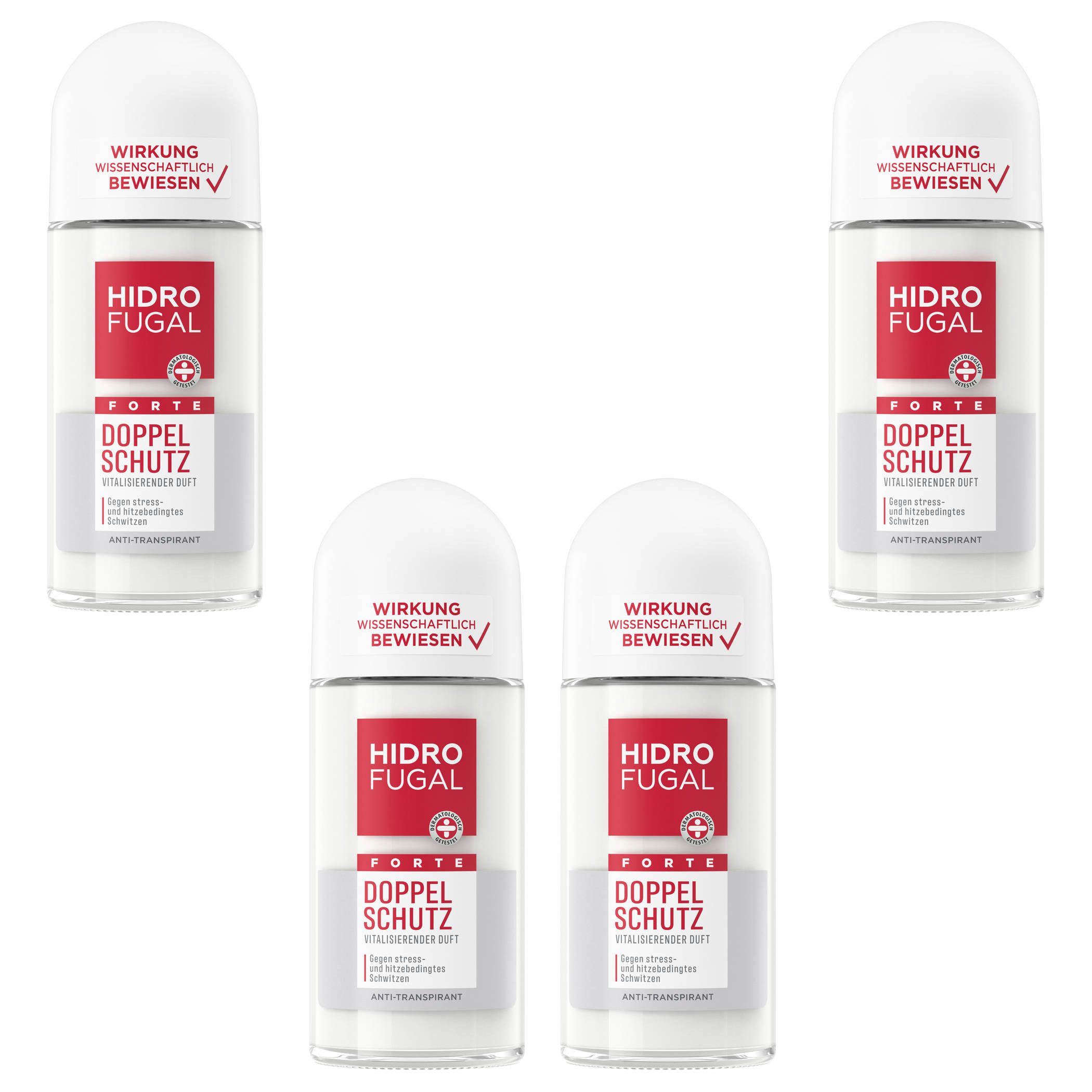 Deo-Roller HIDROFUGAL FORTE DOPPEL SCHUTZ 4 x 50 ml
