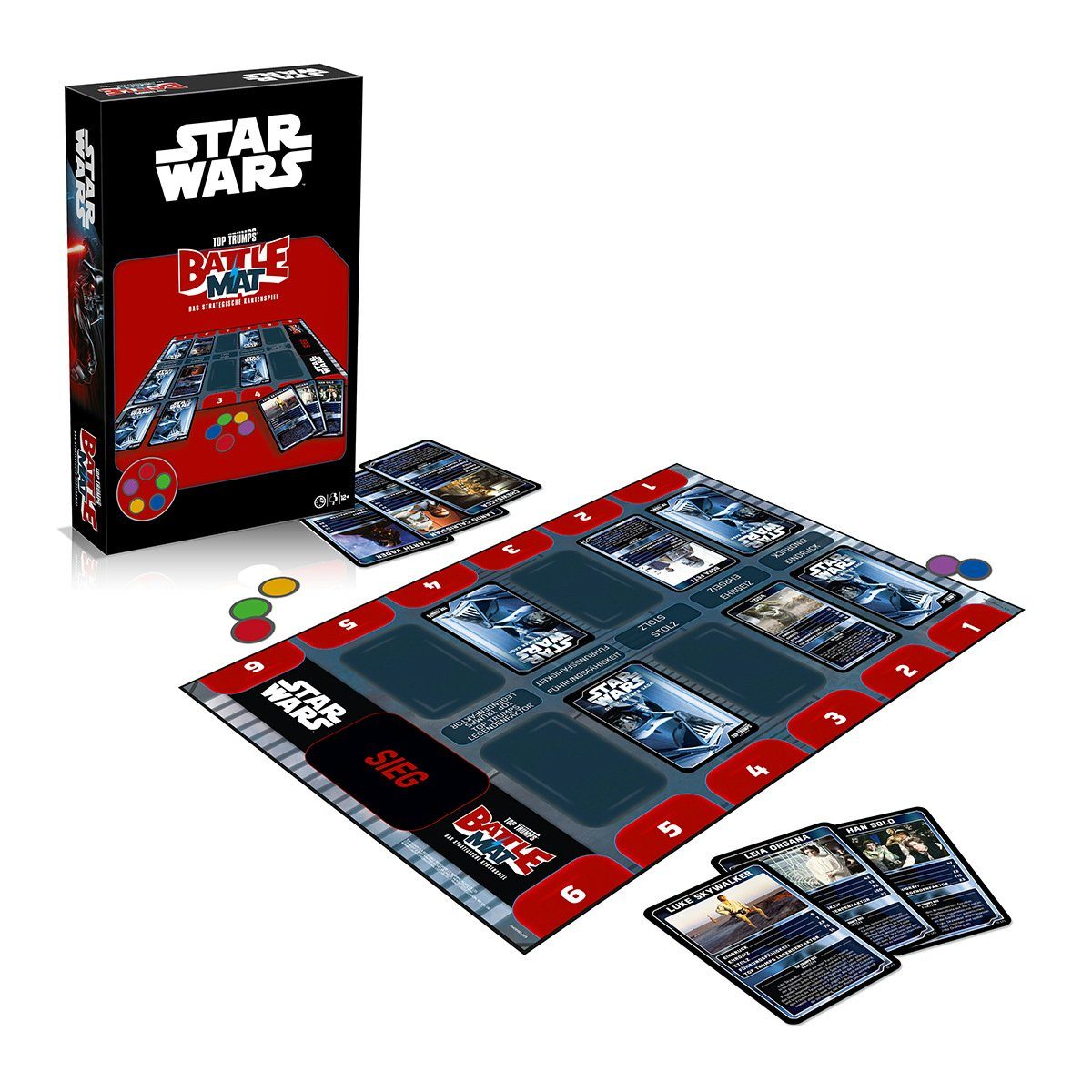 Winning Moves Spiel, Kartenspiel Top Mat inkl. Wars Trumps - Star Battle