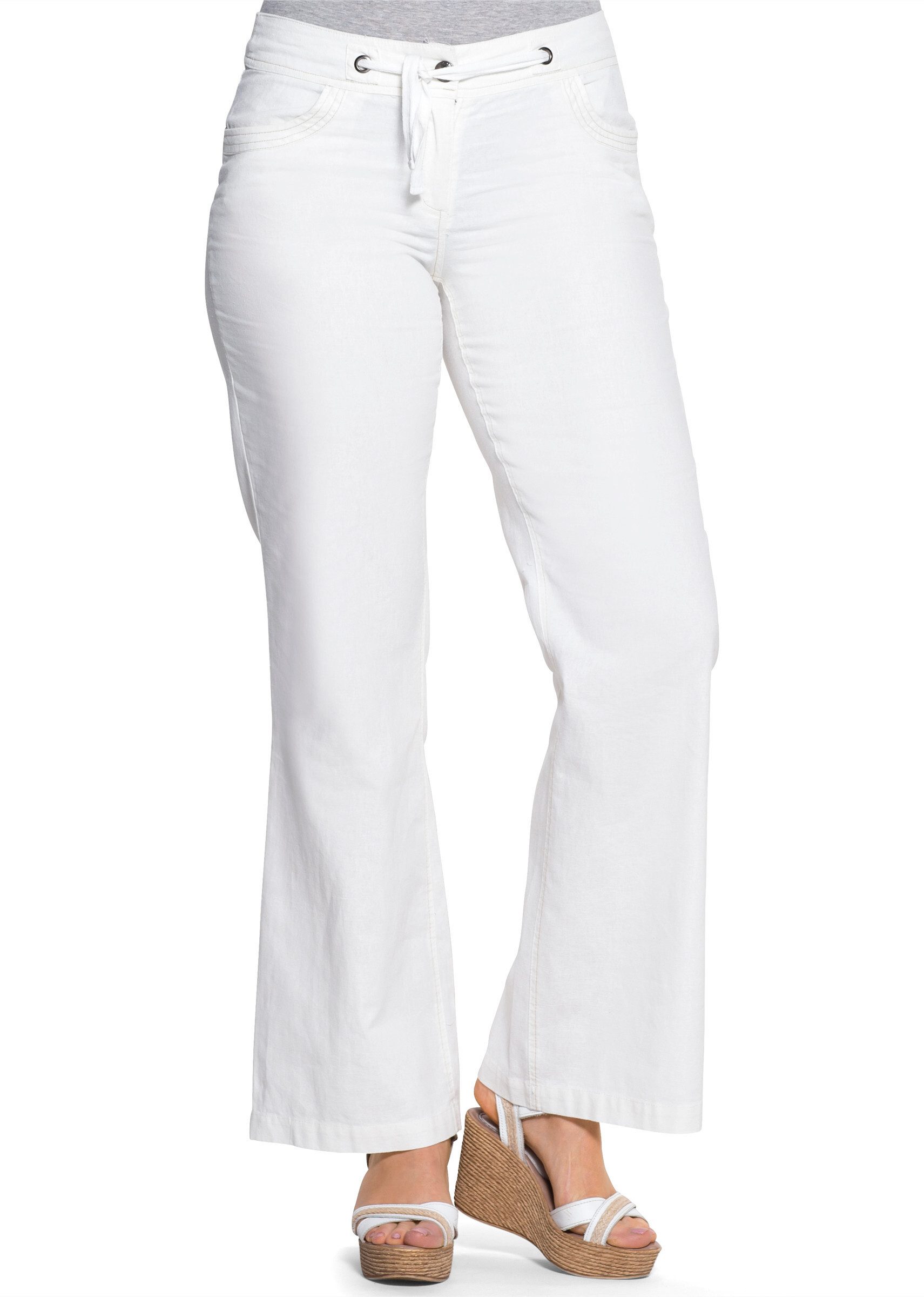 Sheego Jerseyhose Bootcuthose Innenbeinlänge ca. 83 günstig online kaufen
