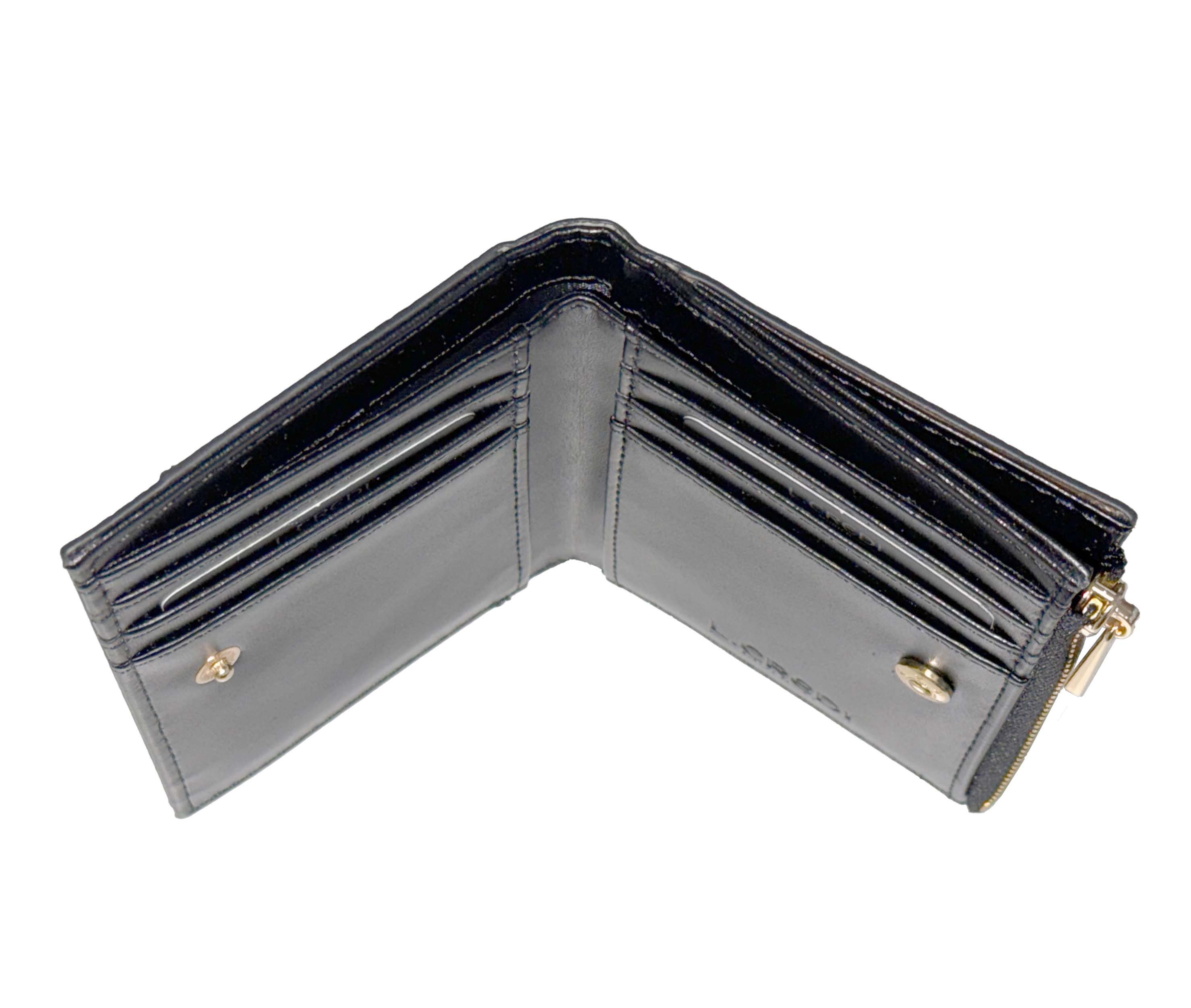 L. CREDI Mini Geldbörse L.CREDI-Damen-Mini-Geldbörse RFID RENA schwarz-mix (1-tlg), RFID