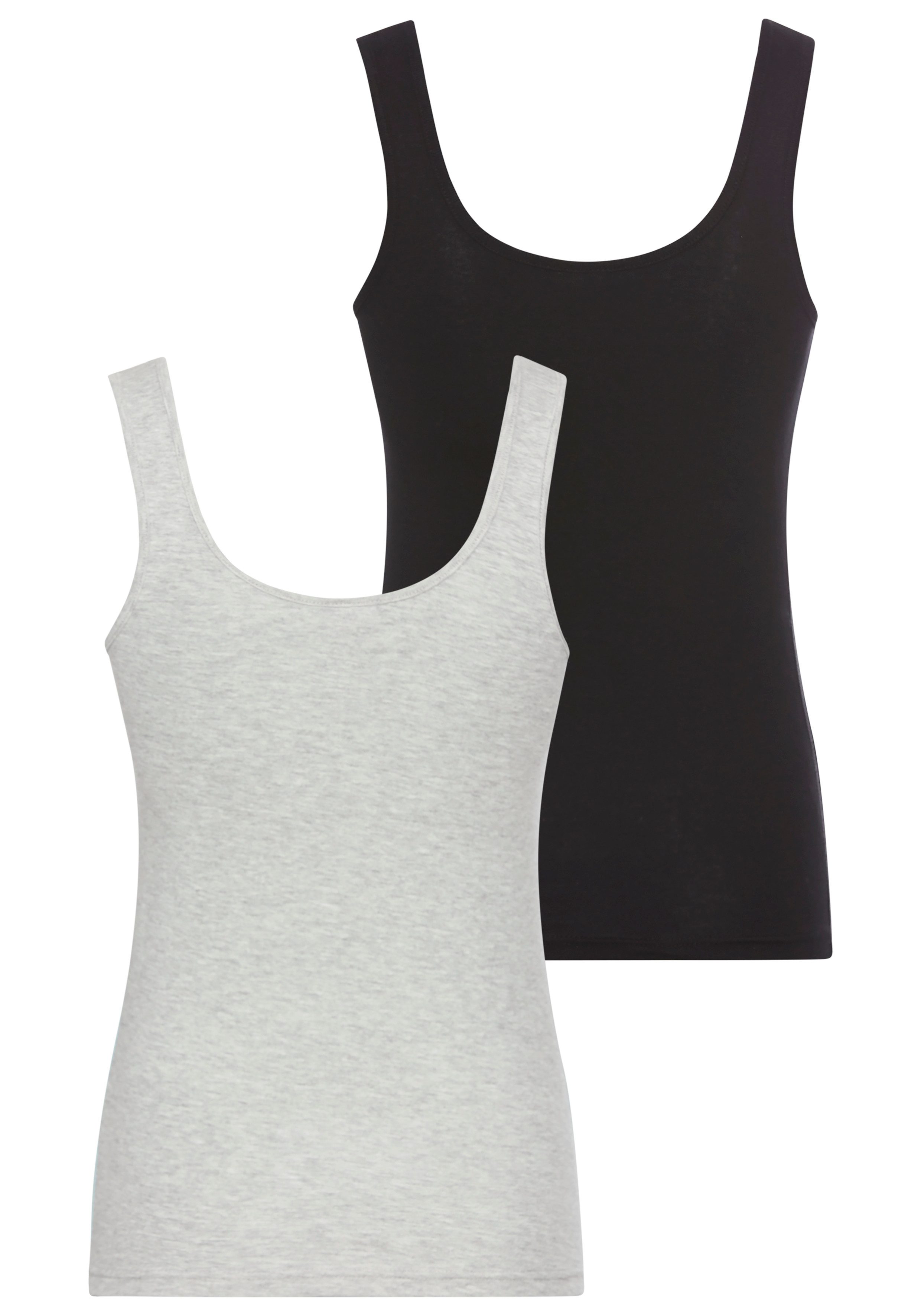 KangaROOS Tanktop (2er-Pack) 1x mit Frontdruck, 1x unifarben