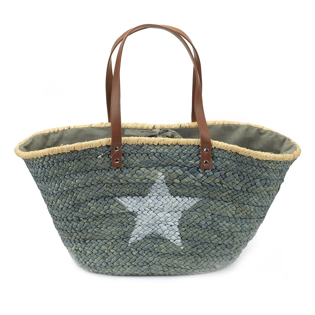 Antonio Korbtasche Farbauswahl - Flechttasche Stern Korbtasche Shopper Ibiza – Bild 2 von 2