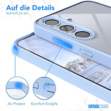 EAZY CASE Handyhülle Bumper Case für Samsung Galaxy S24 Plus 6,7 Zoll, Schutzhülle kratzfest Slim Cover Transparent Hybrid Handyhülle Lila