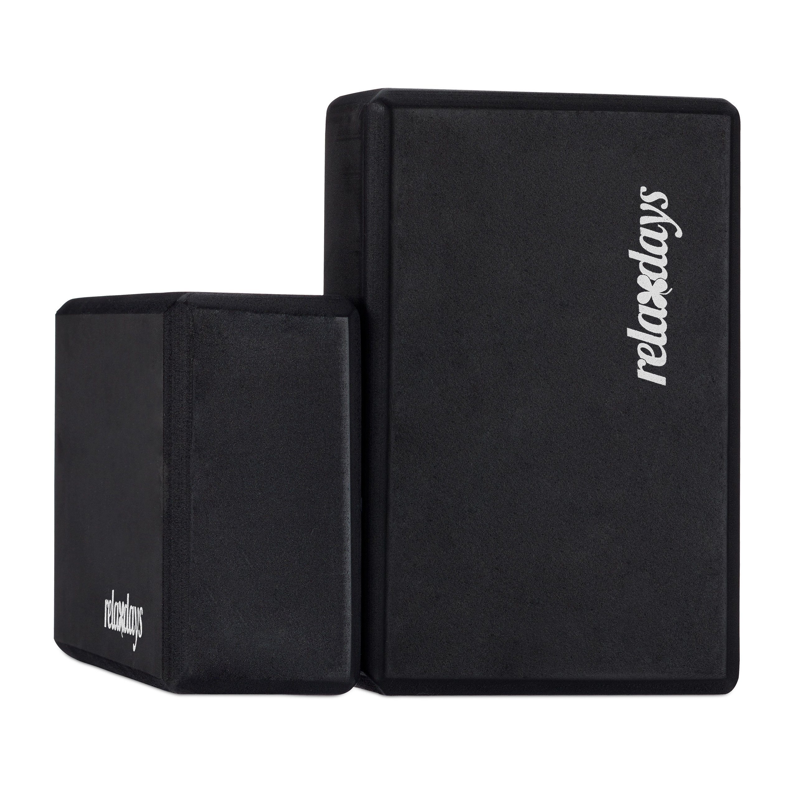relaxdays Yogablock 10 x Yogablock schwarz